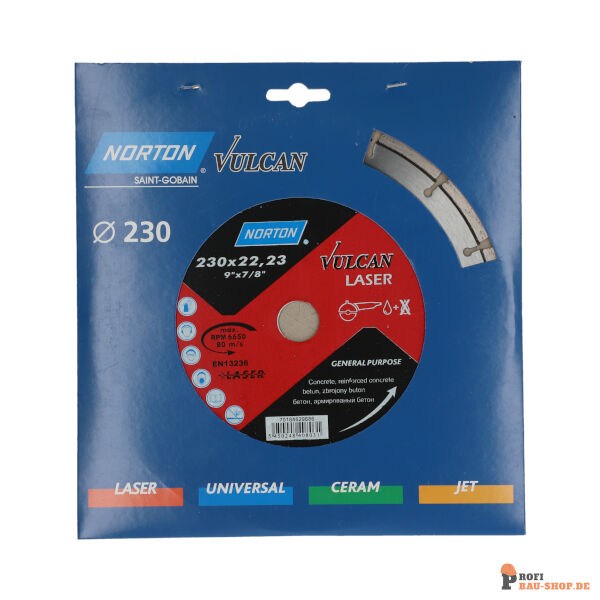 nortonschleifmittel/NORTON_schleifmittel_70184629886 Diamond Blade Norton Vulcan LASER 23x22.23 7x2.5_150888